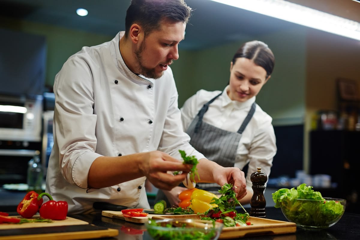 Chefs at work in the Verdura kitchen